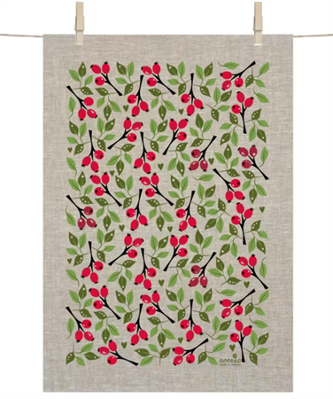 Kökshandduk Nypon Linne